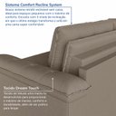 Ver imagem 6 de Sofá Cama Retrátil e Reclinável 3 Lugares 220cm Veludo com Molas Palmeira CabeCasa MadeiraOriginals