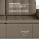Ver mais imagens de Sofá Cama Casal Retrátil e Reclinável 3 Lugares Veludo Castor Palmeira 220cm CabeCasa MadeiraOriginals Madeiraorigina