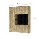 Ver imagem 6 de Armário Alto com Nichos e 05 Portas 161,5x135x42cm Wlan135 Carvalho - Preto