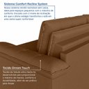 Ver imagem 6 de Sofá Cama Casal Retrátil e Reclinável 3 Lugares Veludo Marrom Palmeira 220cm CabeCasa MadeiraOriginals Madeiraorigina