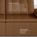Ver imagem 7 de Sofá Cama Casal Retrátil e Reclinável 3 Lugares Veludo Marrom Palmeira 220cm CabeCasa MadeiraOriginals Madeiraorigina