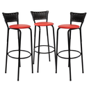 Ver imagem 1 de Kit 3 Cadeiras Alta 80cm para Balcão Ilha Bancada Área Gourmet Bar Piscina Banqueta Itagold
