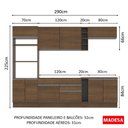 Ver imagem 4 de Cozinha Completa Vicenza Rodapé Armário Balcão Rustic Madesa