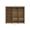 Ver imagem 2 de Guarda Roupa 5 Portas e 4 Gavetas C/ Pés Cb03n564 Nogueira/macadamia - Kappesberg