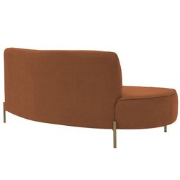 Sofá Orgânico 02 Lugares 150cm Argos Pés Ouro Fosco Linho Terracota - Nexta Casa - 7