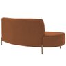 Sofá Orgânico 02 Lugares 150cm Argos Pés Ouro Fosco Linho Terracota - Nexta Casa - 7
