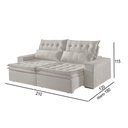 Ver imagem 2 de Sofá 2 Lugares Retrátil e Reclinável Martins M-118 Veludo Creme