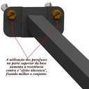 Ver imagem 2 de 12 Suportes Refletor Base Reta Braço 20 Cm 12 Cjts - Preto