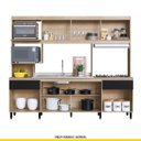 Ver imagem 3 de Cozinha Compacta Completa Renata 245cm Balcão Pia Mdp Patina Preto - Clicklar