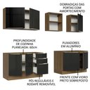 Ver imagem 5 de Armário de Cozinha Completa 240cm Rustic/Preto Lux Madesa 05