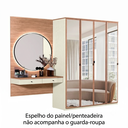 Ver imagem 2 de Guarda Roupa com Espelho 4 Portas e Penteadeira 100% MDF Fancy Marrom/Areia