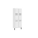 Ver imagem 1 de Paneleiro Armário Alto 195 Cm Organizador 6 Portas 6 Prateleiras Cozinha Modulada Itatiaia Branco