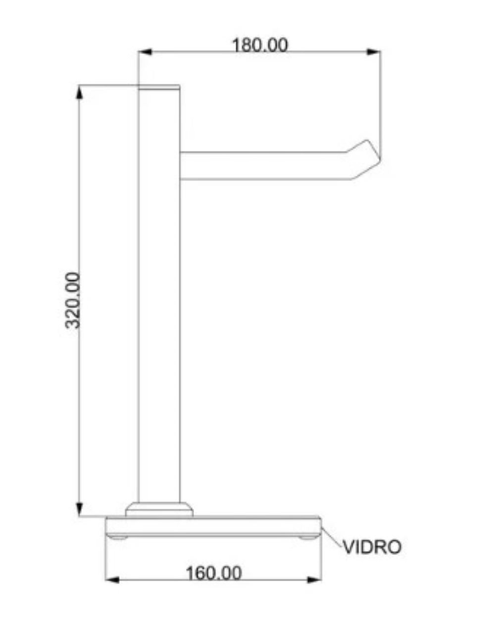 Porta Toalha de Bancada Of8081 Base Ducon Metais - 2