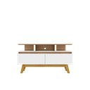 Ver imagem 5 de Rack para TV até 50 Polegadas 2 Portas 2 Prateleiras Pés em Madeira Maciça Rubi