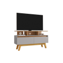 Ver imagem 2 de Rack para TV até 50 Polegadas 2 Portas 2 Prateleiras Pés em Madeira Maciça Rubi