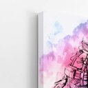 Ver imagem 3 de Astronauta Azul e Rosa Arte Colorido Quadro Canvas 60x40cm