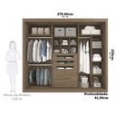 Ver imagem 4 de Guarda-Roupa Casal 3 Portas MDF Aracruz Espresso Móveis