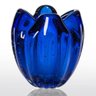 Cachepot Decoração Cristal Murano Charming Cor Azul Safira - 1