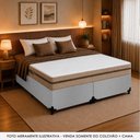 Ver mais imagens de Cama Box King Bipartido Suede + Colchão Molas Ensacadas Royal Sleep Bioclassic 193cm - Suporta At