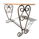 Ver mais imagens de Aparador Artesanal De Ferro Com Arabescos Para Sala de Estar Libertas Rosas Artesanato Aparador com 