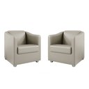 Ver imagem 1 de Kit 2 Poltronas Decorativa BIA Corino BEGE SKY MOBILE
