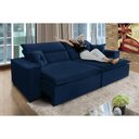 Ver imagem 4 de Sofá Londres 2.40m Retrátil e Reclinável Pillow Top - Azul
