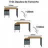 Escrivaninha com Regulagem Estilo Industrial 2 Gavetas Plus - 6