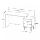 Ver imagem 5 de Escrivaninha Mesa Escritório com Regulagem Estilo Industrial 2 Gavetas Plus