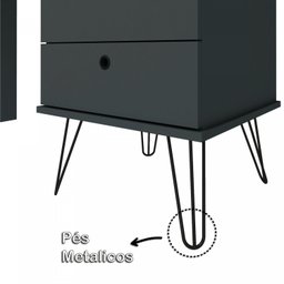 Escrivaninha com Regulagem Estilo Industrial 2 Gavetas Plus - 11
