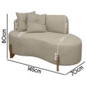 Ver imagem 4 de Sofá Orgânico Namoradeira 2 Lugares Feijão Thor 145cm Bouclê:bege