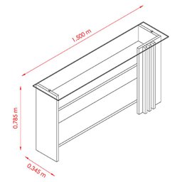 Estante Home Theater Alan com Aparador e Mesa de Centro Frizz Cinamomo Off White - Madetec - 3