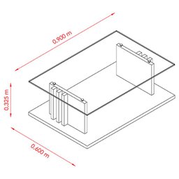 Estante Home Theater Alan com Aparador e Mesa de Centro Frizz Cinamomo Off White - Madetec - 4