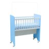 Mini Berço Portátil Moisés Varias cores Com Colchão e Rodinhas Com Trava - Azul - 1