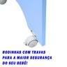 Mini Berço Portátil Moisés Varias cores Com Colchão e Rodinhas Com Trava - Azul - 5