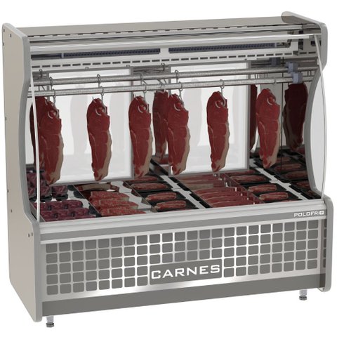 Expositor Açougue Tendal 1,5m 1002 Inox Polofrio 220V