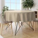 Ver imagem 2 de Toalha de Mesa Redonda em Tecido Linho Rafia Bege Marfim