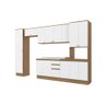 Cozinha Modulada Celeste Kappesberg 100% Mdf Nogueira/branco 360cm - 2