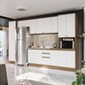 Cozinha Modulada Celeste Kappesberg 100% Mdf Nogueira/branco 360cm - 1