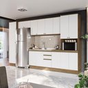 Ver imagem 1 de Cozinha Modulada Celeste Kappesberg 100% Mdf Nogueira/branco 360cm
