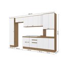 Ver imagem 4 de Cozinha Modulada Celeste Kappesberg 100% Mdf Nogueira/branco 360cm