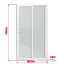 Ver imagem 3 de Porta Correr PVC 2F.210 x 200 V.Liso Temperado c/Cremona Brimak