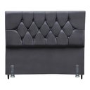 Ver imagem 1 de Cabeceira para Cama Box King 195 Cm Manuela com Frame Suede Cinza Escuro