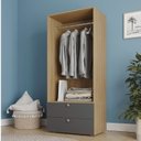 Ver imagem 1 de Guarda-Roupa 2 Módulos 2 Gavetas Frame CabeCasa MadeiraOriginals