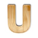 Ver imagem 1 de Petisqueira Letra U Tabua com Rebaixo Madeira Pinus Cesta Presente Decoração Mesa Posta - Woodspot