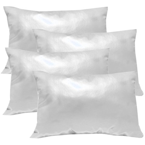 4 Capas de Travesseiro Fronha Impermeável Napa Premium Hospitalar Branco 50x70