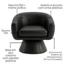 Ver imagem 4 de Poltrona Decorativa Cave Base Giratoria Courino Tcs 724 Moll