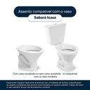 Ver imagem 4 de Acento Sanitário Madeira Laqueada Sabara Branco para Bacia Icasa