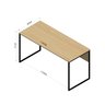 Mesa de Escritório Retangular Indus Economica 140cmx60cmx74cm - Preto - Escrivaninha, Home Office, M - 3