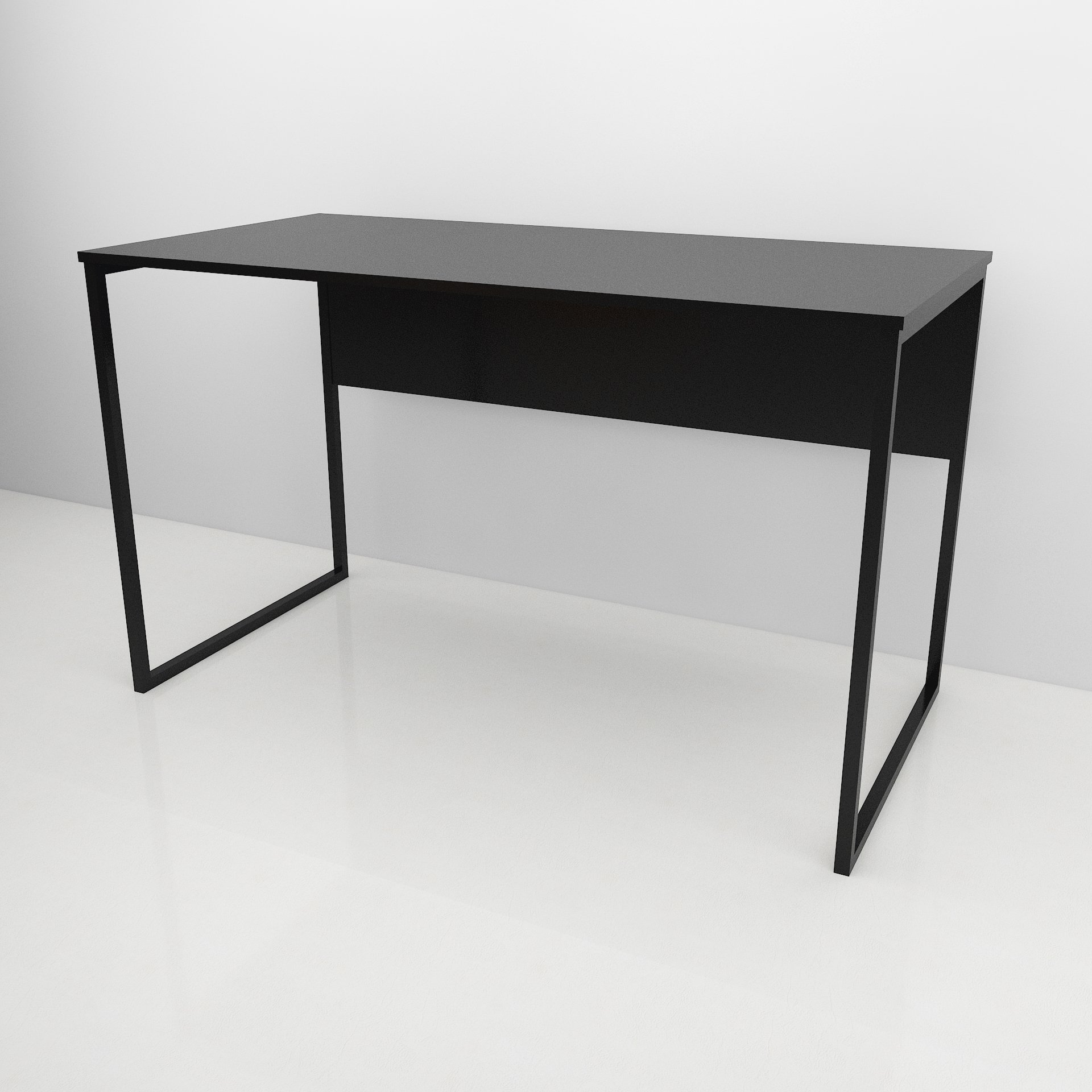 Mesa de Escritório Retangular Indus Economica 140cmx60cmx74cm - Preto - Escrivaninha, Home Office, M