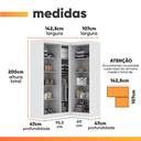 Ver imagem 3 de Quarto Modulado de Canto Madrid com 5 Portas Maxel
